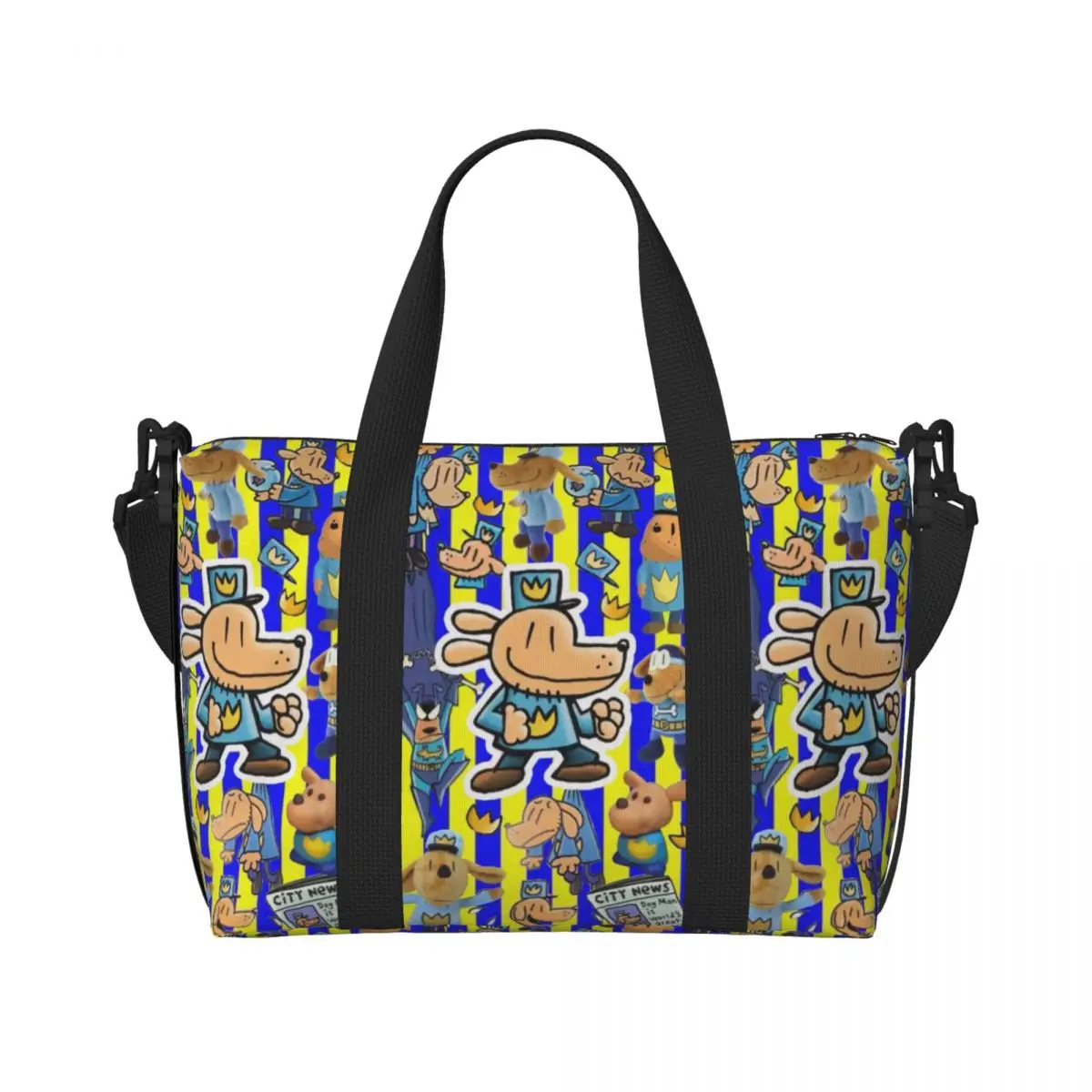 

Custom Dogs Man Movies Comic Tote Bag for Women Big Capacity Gym Beach Travel Bags