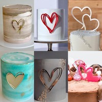 INS Wind Love Acrylic Wedding Party Cake Topper Valentine's Day Love Acrylic Side Cake Topper for Wedding Party Cake Decoration