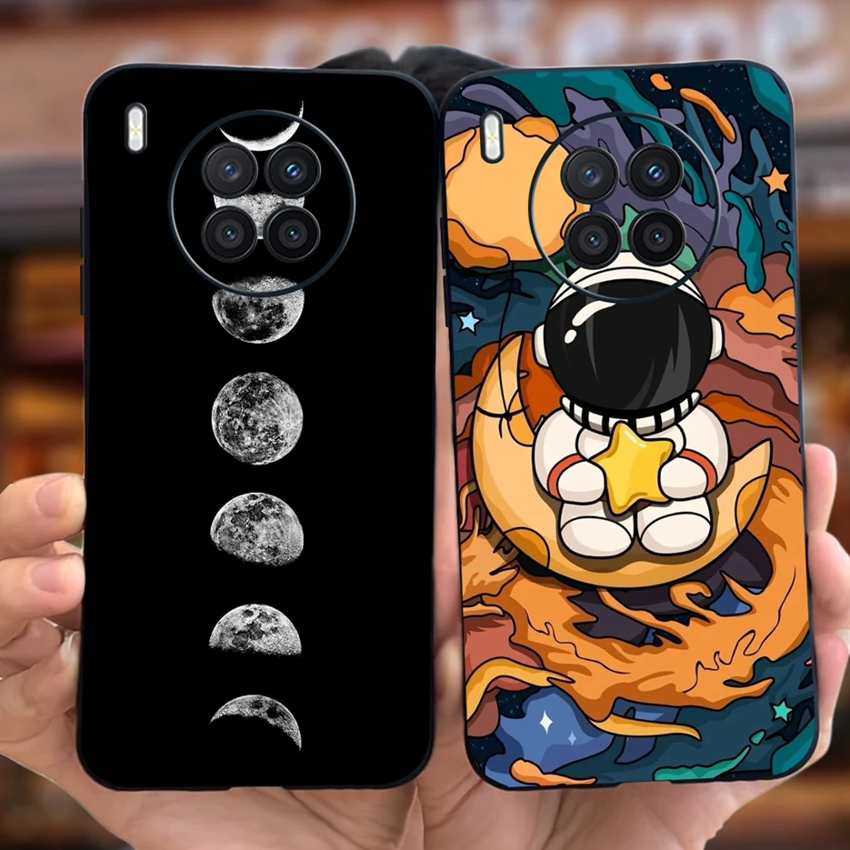 For Honor 50 Lite Case Huawei Nova 8i NEN-L22 Cute Astronauts Cartoon Cover Soft TPU Phone Cases For Honor 50 Lite Nova8i Bumper