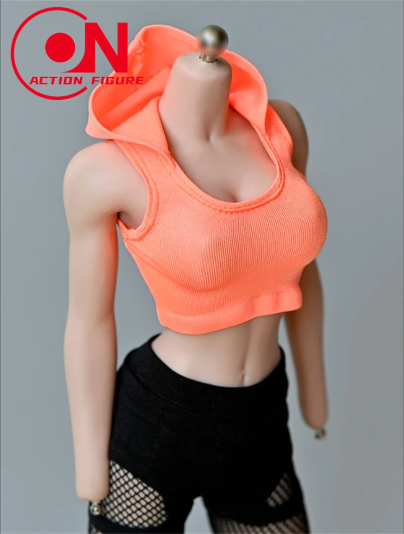 1/6 Bilancia Femminile Con Cappuccio Senza Maniche Maglia Top Soldato Vestiti Modello Misura 12 ''TBL Action Figure Bambole