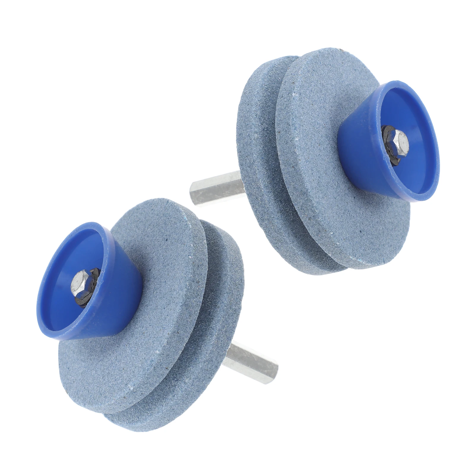 

2pcs Lawnmower Accessories Blue Sharpening System Scissor Garden Tool Drill Bit Sharpener Wear Resistant Reusable