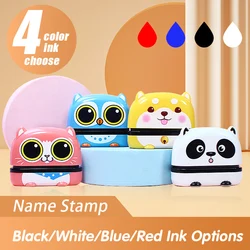 Black/Blue/Red/White Customized Name Stamp Paints Personal Student  Baby Engraved Waterproof Non-fading Kindergarten Name Seal