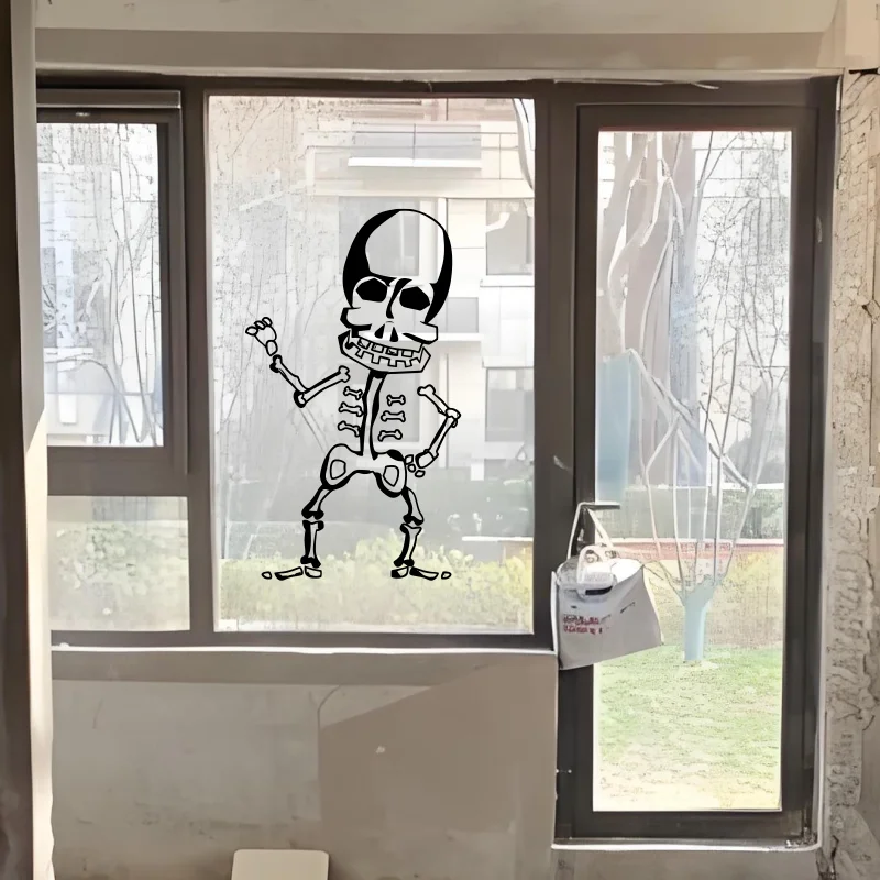 

Cartoon skeleton bone stickers suitable for Halloween funny home decoration door stickers and children's wall stickers 621