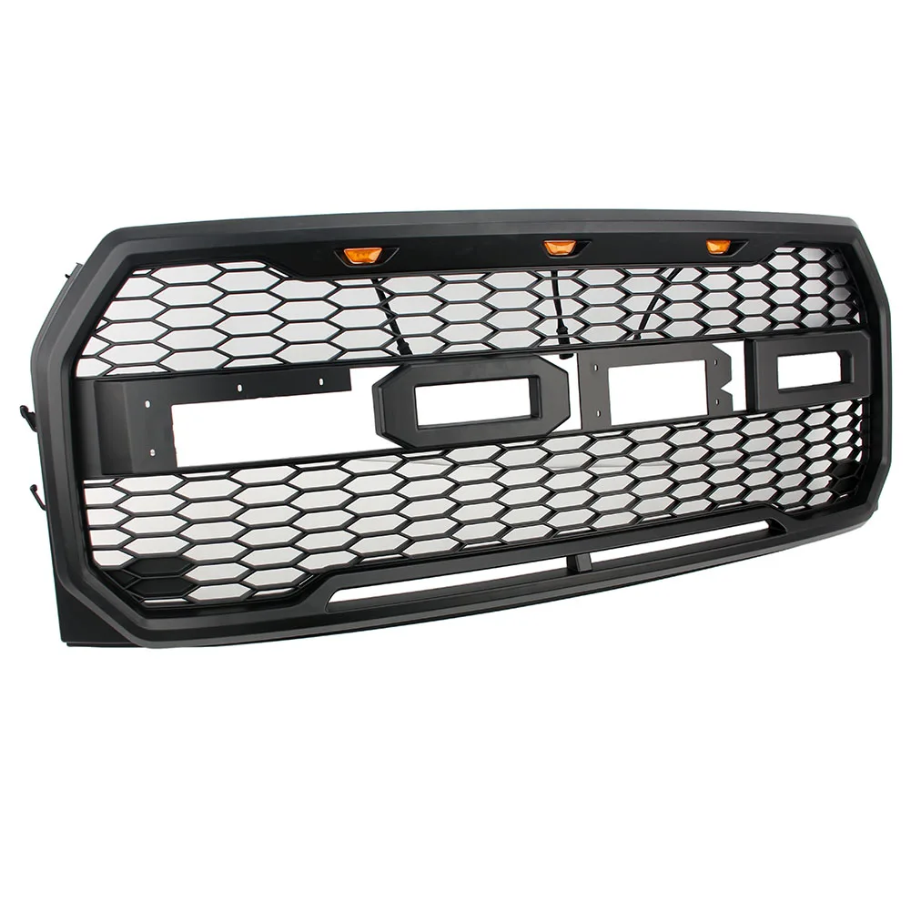 Auto-Frontstoßstangengitter mit Wabendesign und LED-Leuchten für Ford F150 2015 - 2017