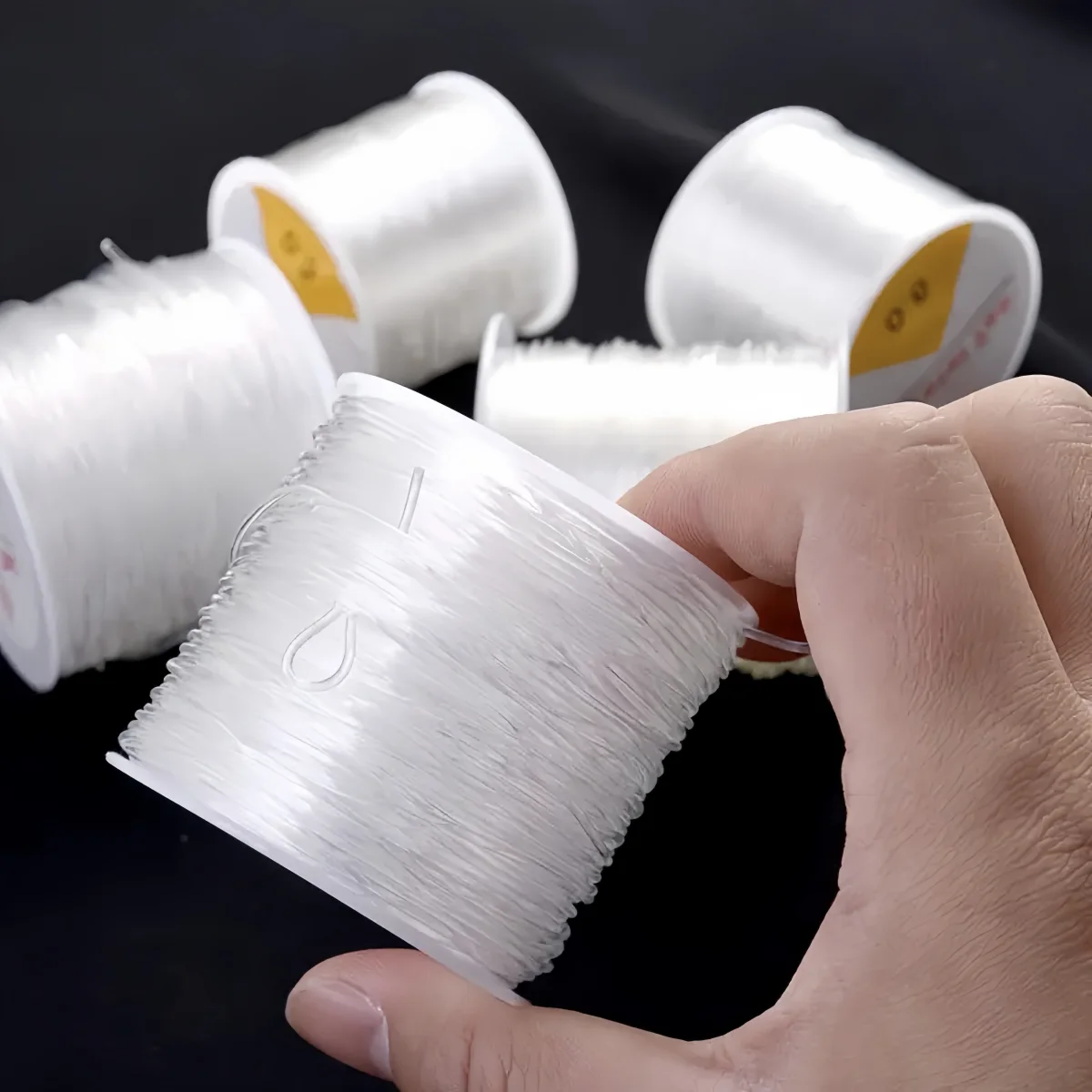 100m Transparente Kristall-Elastikschnur, dehnbare Kordel 0,4-1mm, Perlenband für Ornamentherstellung, DIY-Bastelarbeiten, Perlenzubehör – Detail 5