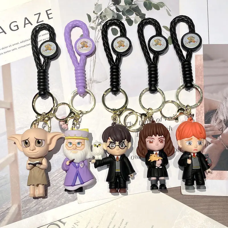 Cute Cartoon Figure magician Bag Pendant Keychain for Women Men Cartoon Backpack Ornament Accessories Gifts for Fans