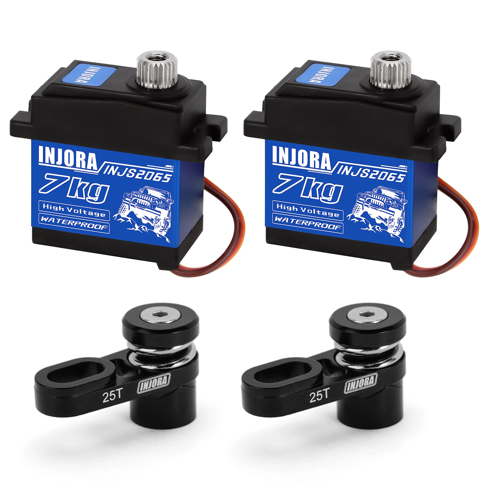 Servo INJORA INJS11 De Alto Voltaje Sin Núcleo – 11 Kg/cm A 8.4V Con Bocina De Aluminio Para Coches RC 1/18 – Actualización Para Venture18 Y Más