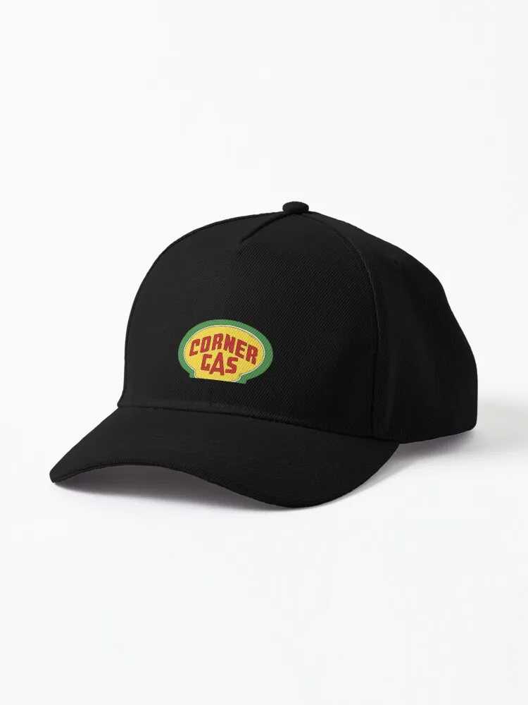 Corner Gas Logo Wwhite Text Essential Baseball Cap Fluffy Hat Luxury Brand Hats Men's Caps Women's