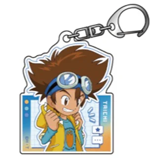 Yagami Taichi Agumon Digimon Piyomon Tailmon Ishida Yamato Palmon Ishida Yamato Takaishi Takeru Acrylic Keychain Bag Pendant