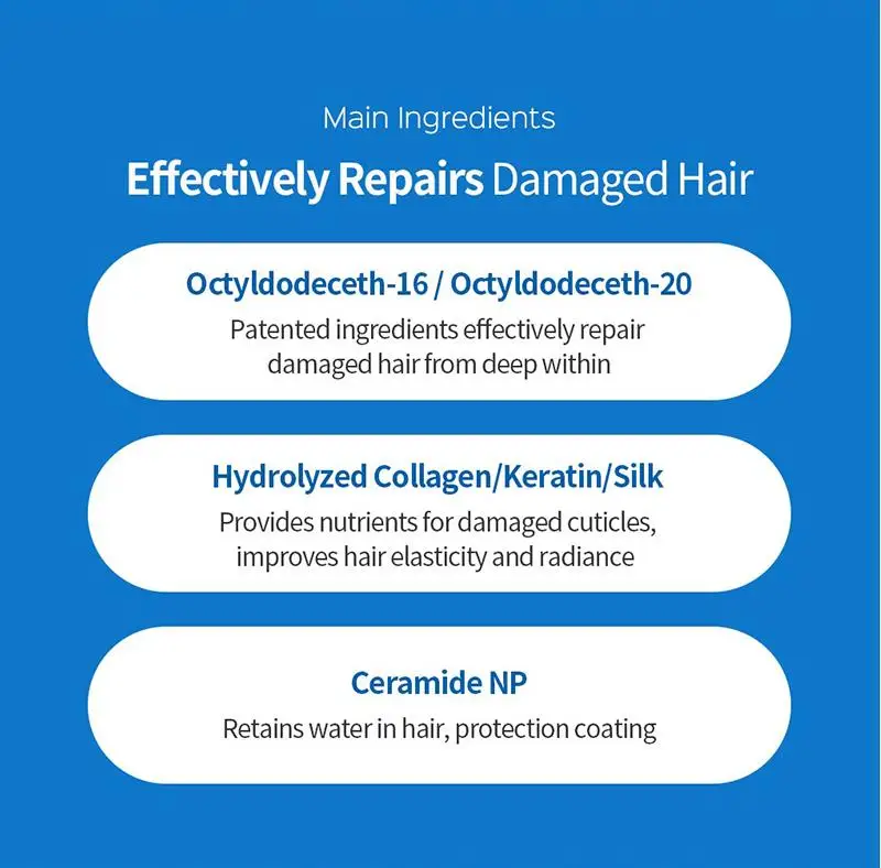 LADOR Perfect Hair Fill-up 5pcs Keratin Hair Treatment Dry Damaged Repair Keratin Scalp Treatment Make Hair Shining Smooth Hair