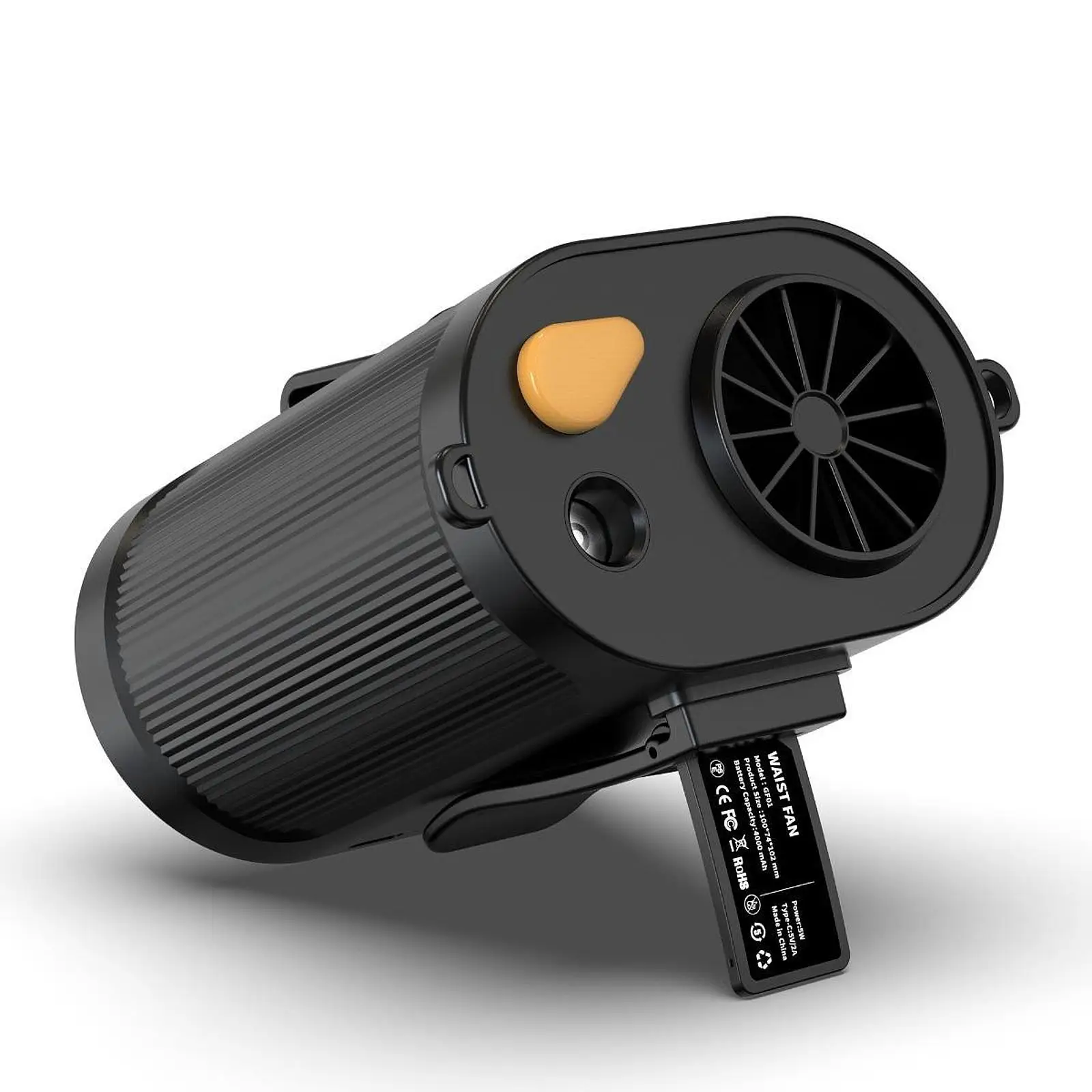 Мини-вентилятор для талии, охлаждающий дорожный стол, практичный подвесной вентилятор на шею, функция памяти для бега, треккинга, дома, работы на открытом воздухе, садоводства