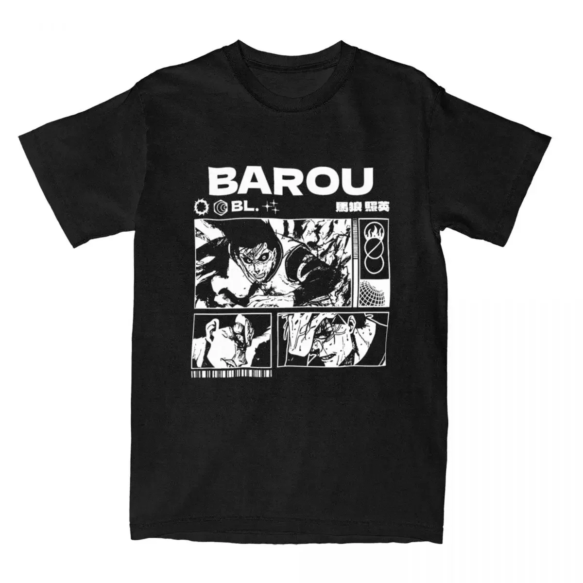 Men Women Barou Blue Lock T Shirts Merch 100% Cotton shirt Clothes Novelty Tees Adult vintage heavyweight Round Collar Outfits