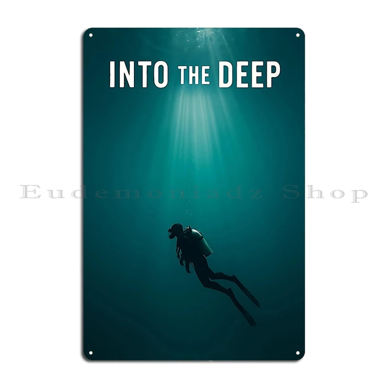 Into the Depths Into the Deep Diver in the Sunlight Fantastic Forest IV Metal Pub designer Rusty Home Tin Sign Poster