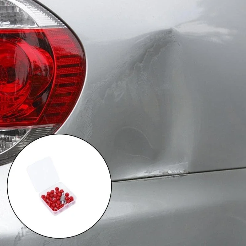 

30Pcs/50Pcs Knocks Down Head Car Dent Repair Tool Accessories Dent Repair Hammer Head with Top Cover Manual Tool Head X37F