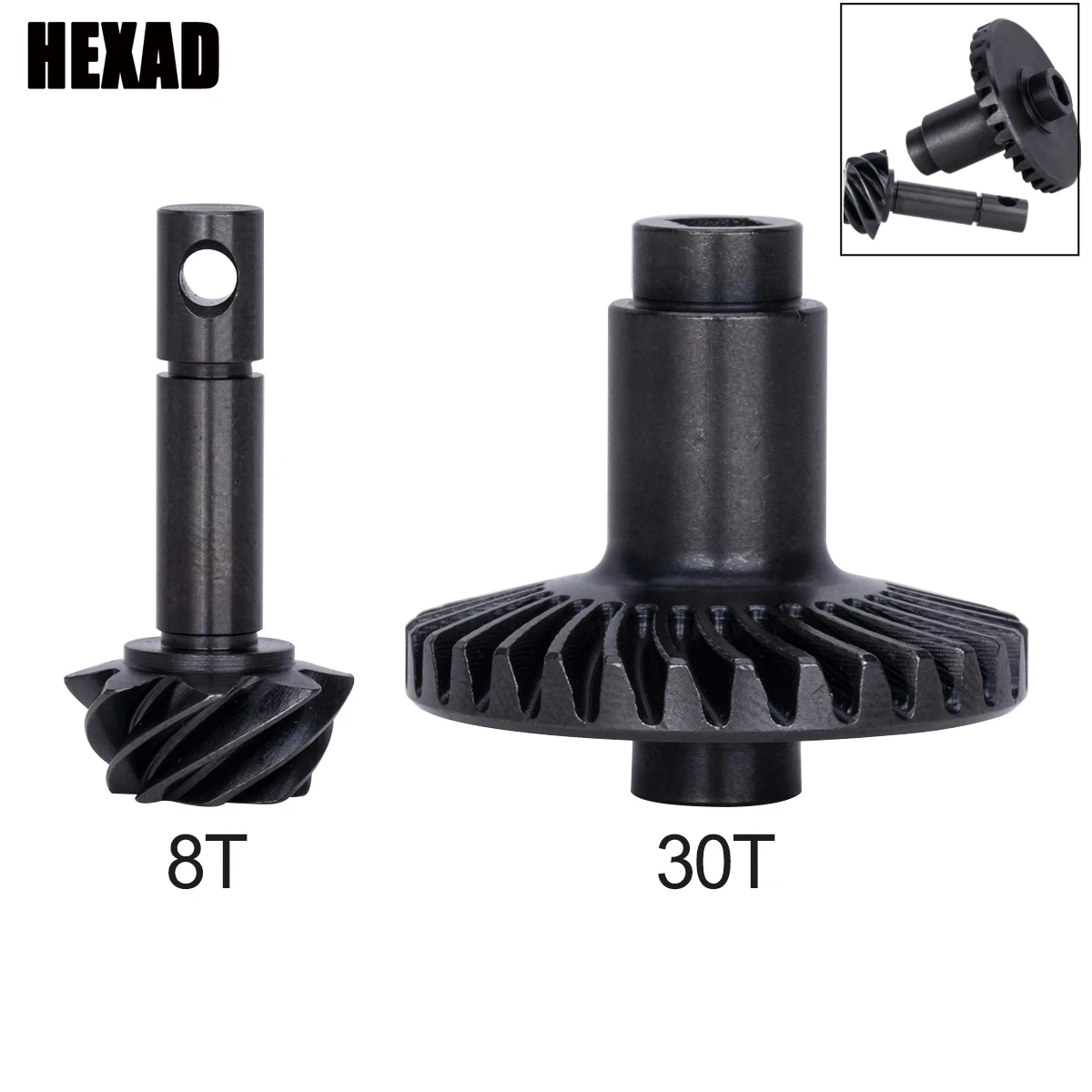 CNC Steel One Piece Construction Helical Axle Gear Set 30/8T for Axial SCX10 II AR44 AR45 Capra F9 VS4-10 Phoenix F10 Axles