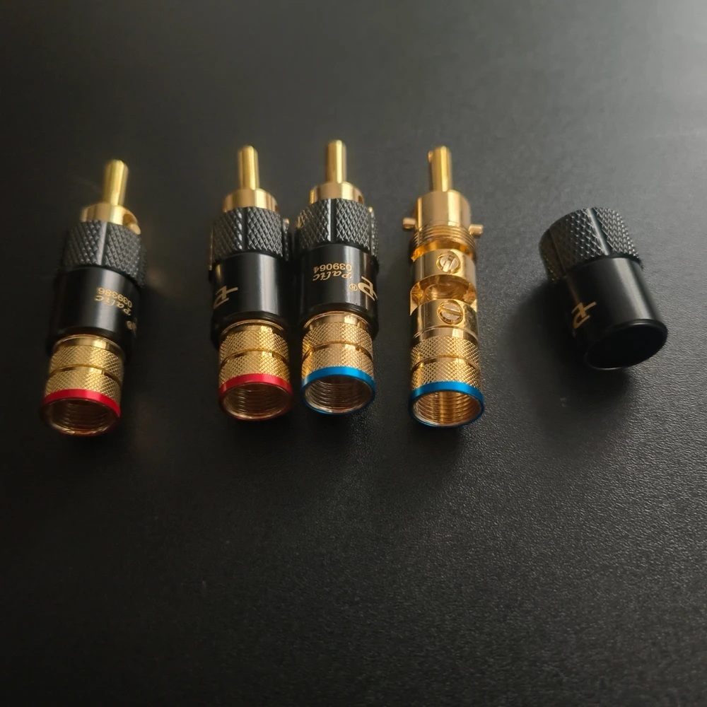 4 Stück High-End Neue Kupfer-Bananenstecker für Lautsprecherkabel, HiFi-Audio-Verstärker, CD-Player, DVD, VCD, Lautsprecherkabel-Verbinder – Detail 9
