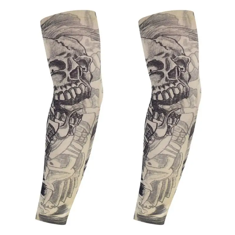 39BD Tattooing Arm Covers Sun Cooling Arm Sleeves for Rockers Outdoor Sport High Absorb Breathable Ice Silk Armwear