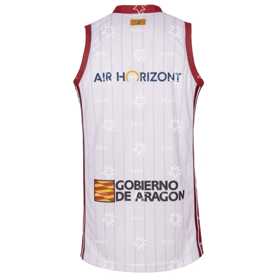 25-26 Basket Zaragoza Basketball jersey Competitive training outfit Summer Sports Men's T-Shirt Kid's Clothing Tee Woman