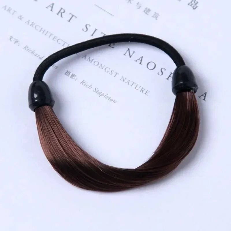 1/5pcs Wig Decor Hair Ropes Elastic Hair Ring Simulate Synthetic Hidden Rubber Head Ties Ponytail Holder Accessories for Women