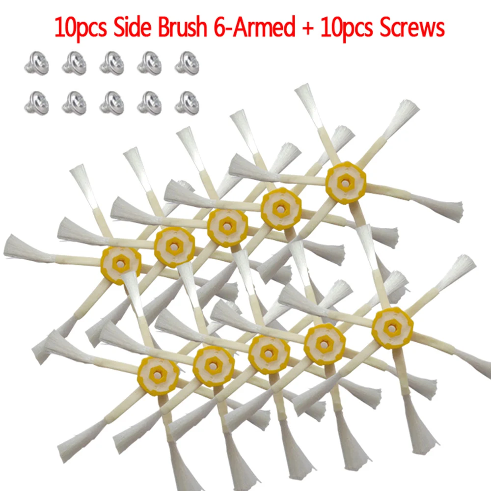 

10 Pcs Screws+10 Pcs Side Brush for IRobot Roomba 500 600 700 Series 550 560 630 650 760 770 780 Vacuum Cleaner Accessories Part