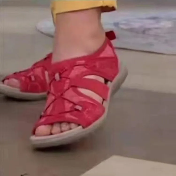 Women Sandals Hollow Out Summer Comfortable Sport Sandals Open Toe Non-Slip Cut Out Soft Female