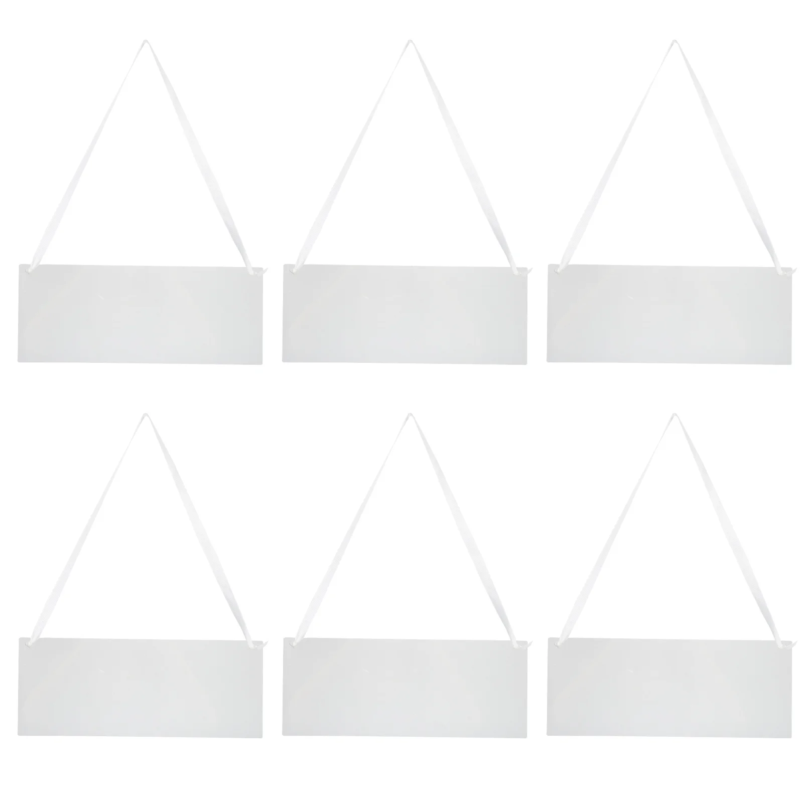 

6 Pcs Reserved Signboard Wedding Signs Acrylic Seats Signage Reception Clear Hanging for Chair with Ribbon