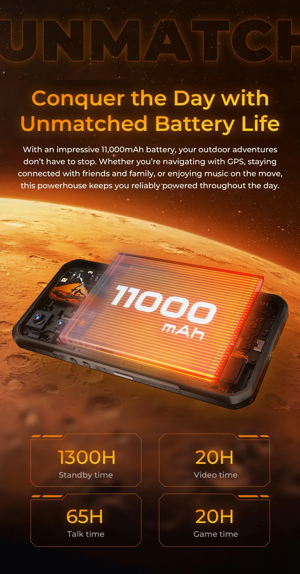 Oukitel WP66 Ultra-slim Rugged Smartphone, Dual Screen with Auxiliary Secondary Display, 36GB(12+24) RAM+512GB ROM, Dimensity 7000 5G Chipset, 6.6" FHD+ 120Hz Screen, 11000mAh Big Battery, 100MP Main Camera, 33W Fast Charging
