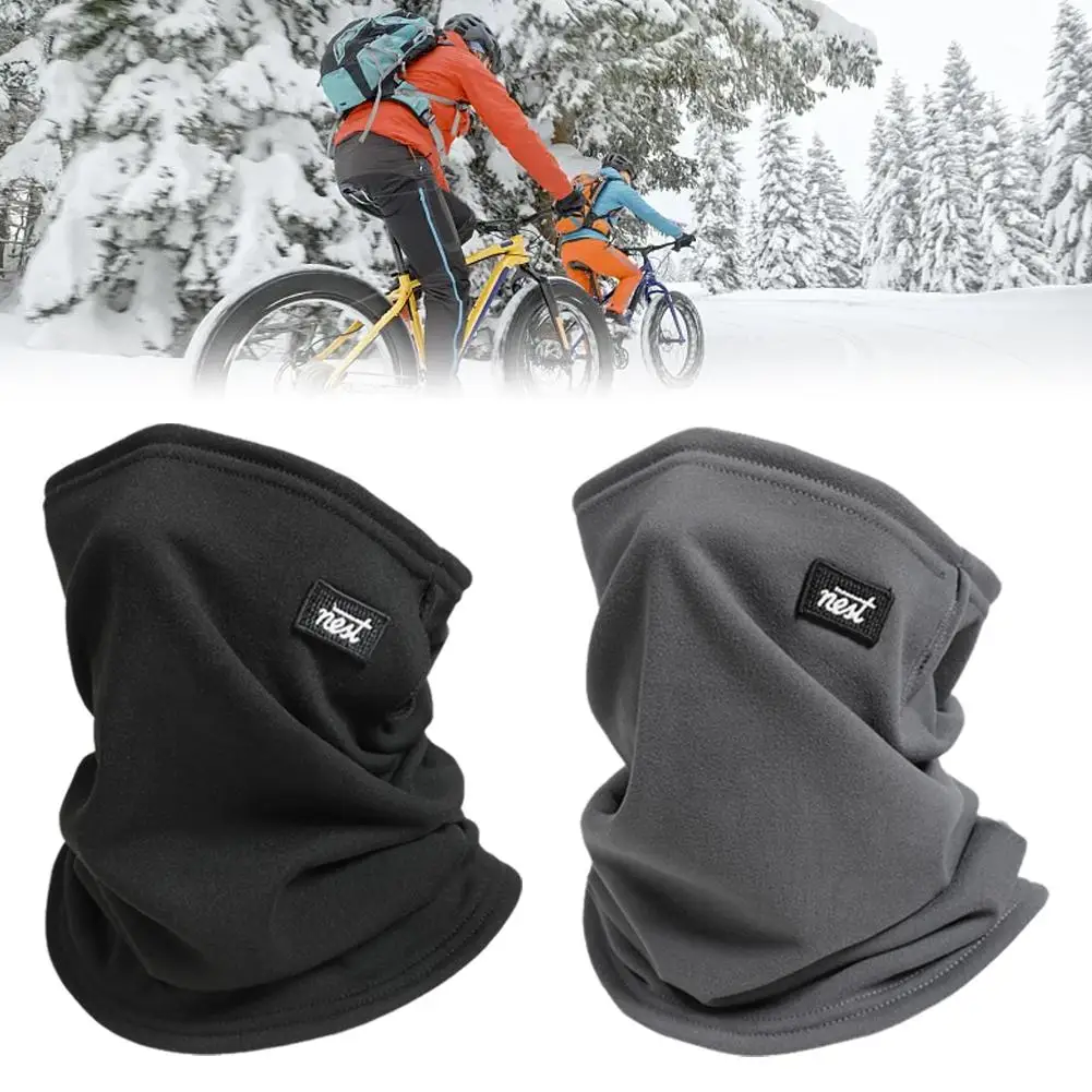 Winter Fleece Neck Warmer Half Face Mask Ski Fleece Neck Gaiter Windproof Cold Proof Neck Tube Scarf For Bike Hiking P9G6