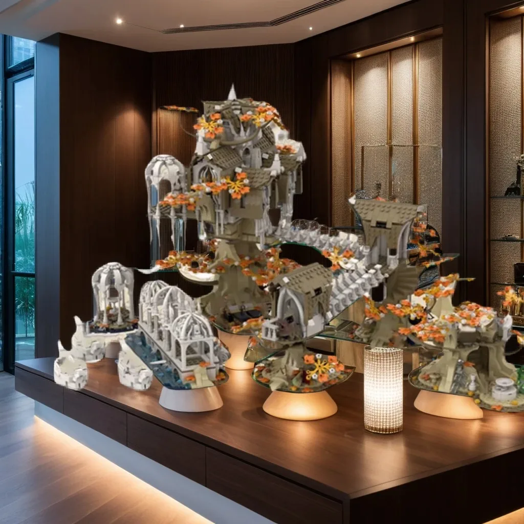 

3830 шт. MOC UCS Lothlориенти — полный комплект Caras Galadhon своими руками — Poseable Tree Canopies, строительные блоки на день рождения, подарок
