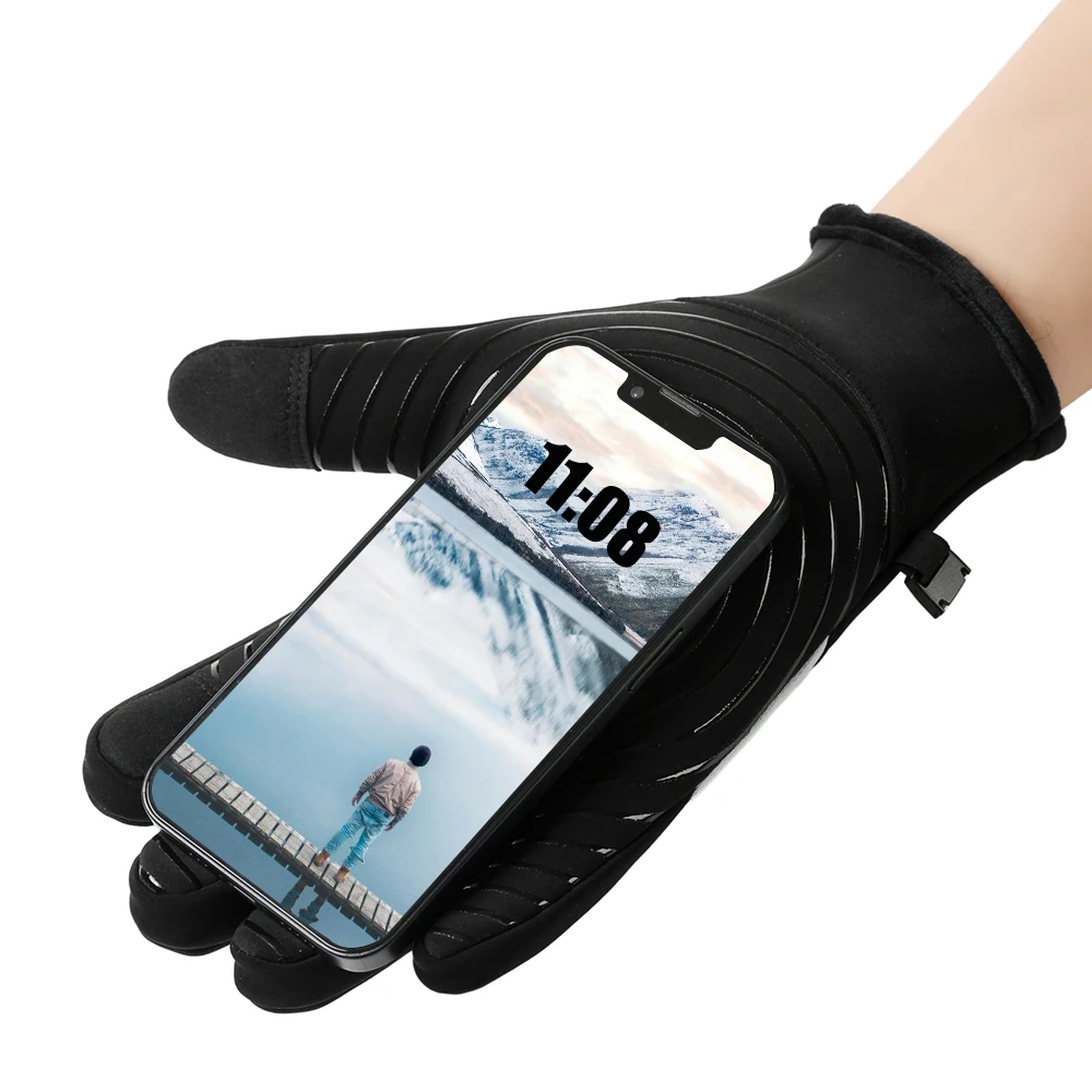 Guanti invernali unisex caldi Guanti touch screen antivento resistenti al freddo per sport all'aria aperta Corsa Ciclismo Sci