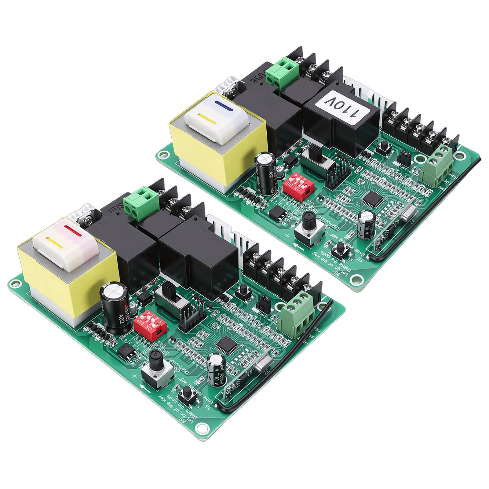 Sliding Gate Opener Control Board Set Universal Electric Door Controller Circuit Board with Remote Control for Factory School Re