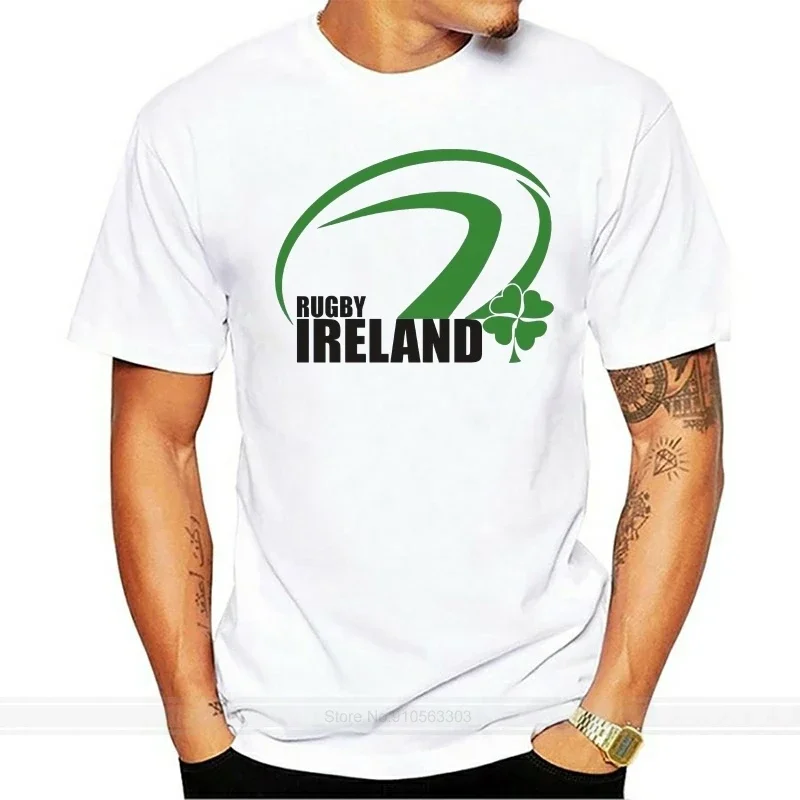 

2025 new model Irish Fan Clothing Supporters Top Lucky Clover Ireland Rugby Union Team T Shirt Cool Casual pride t shirt men Uni
