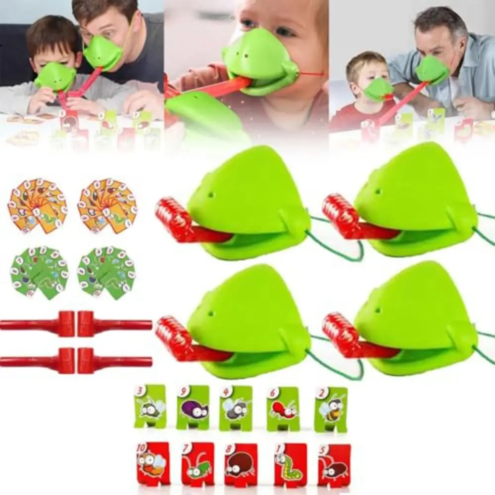 Funny Frog Tongue Game Desktop Game Parent-child Interaction Frog Mouth Tongue Blowing Toy Multiplayer Party Game