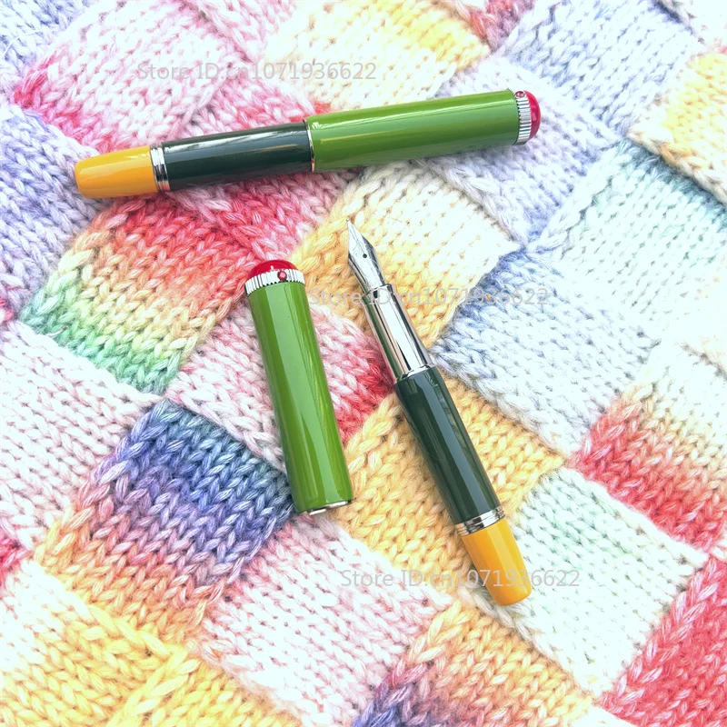 

Limited Green Hoohill Pico Exquisite Beautiful Mini Cute Short Metal Fountain Pen EF/F/M Nib Writing Business Stationery Gift