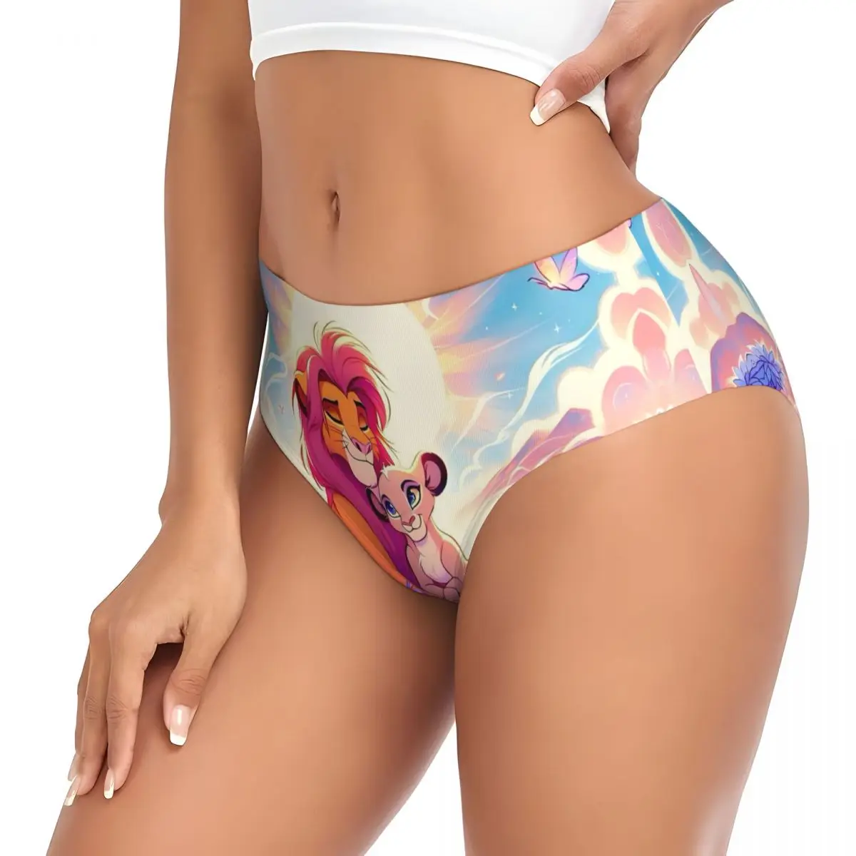 Personalizzato Il Re Leone Cartoni animati Film Slip Intimo Donna Mutandine Manga elasticizzate traspiranti