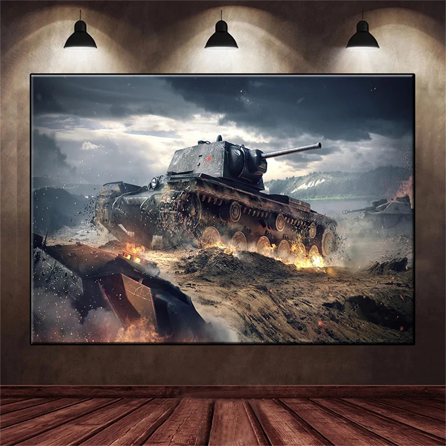 5D Diamond Art Kit War Gear Tanks World War Poster DIY Full Diamond Picture Gemstone Art Crafts Adult Decoration