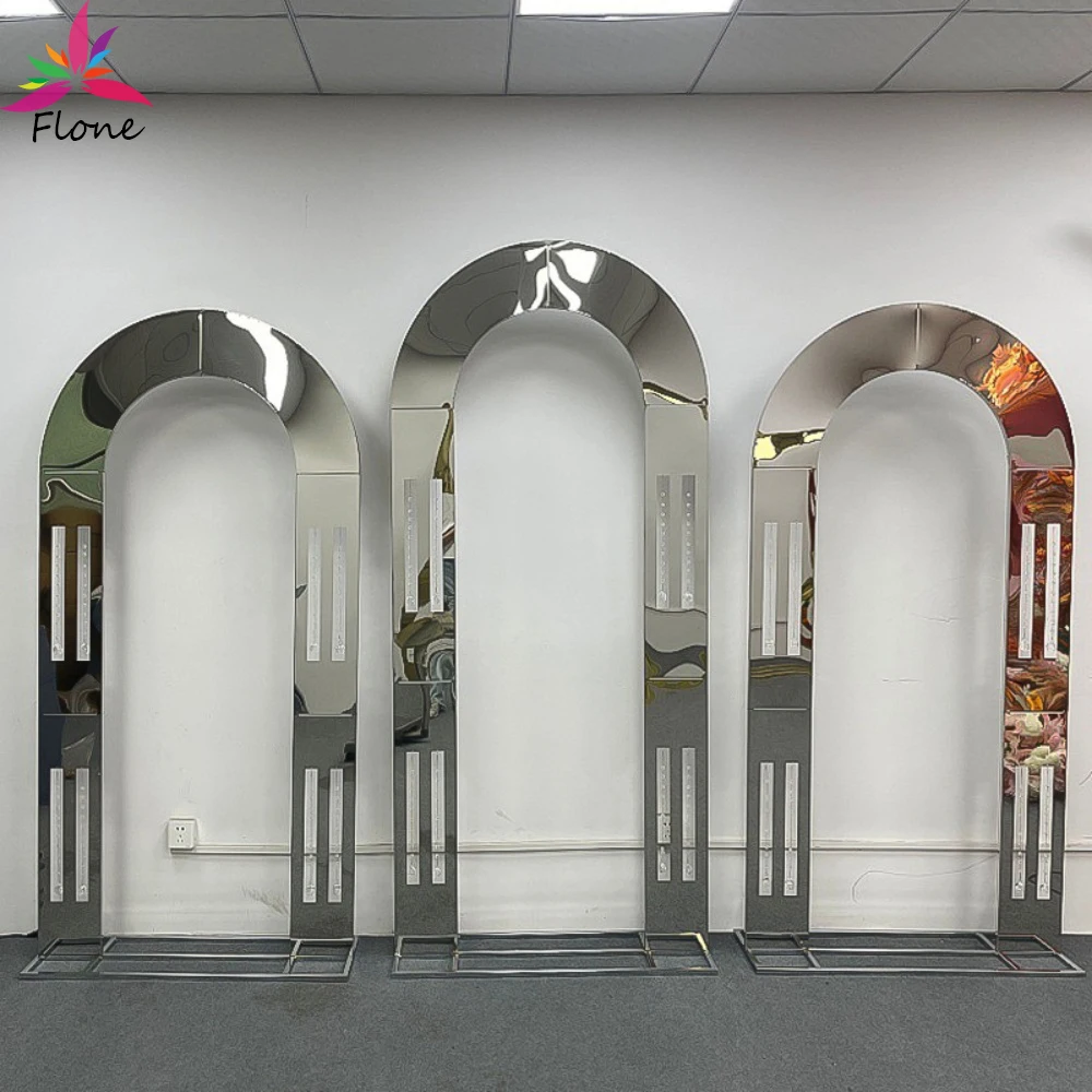 

Wedding Decorations 3pcs/lot 2.2m Gold Plating Metal Shiny Arch Stand for Event Backdrops,Party Decor,Event Installations HY071