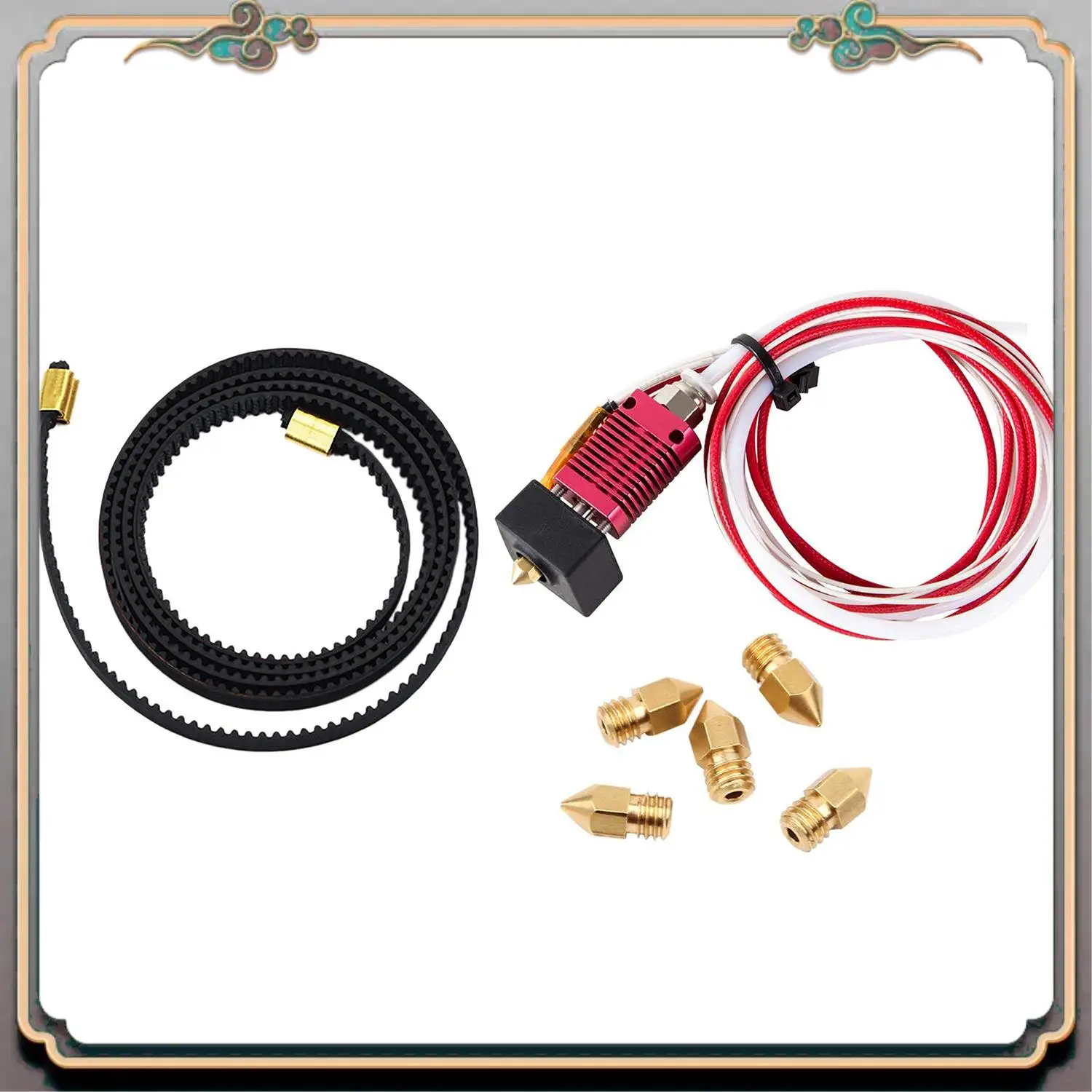 

A46M-2Pcs X+Y Axis Synchronous Belt Gt2-6Mm X 765Mm+Y 720Mm Closed-Loop Timing Belt Terminal & 1 Set 3D Printer Extruder Assembl