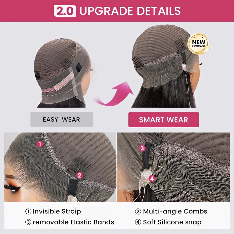 غلويليس 250 الكثافة HD Invisi حزام 360 كامل الدانتيل أمامي شعر مستعار شديد التجعد 30 بوصة شعر بشري أسود الرباط مريح شعر مستعار للمياه #3