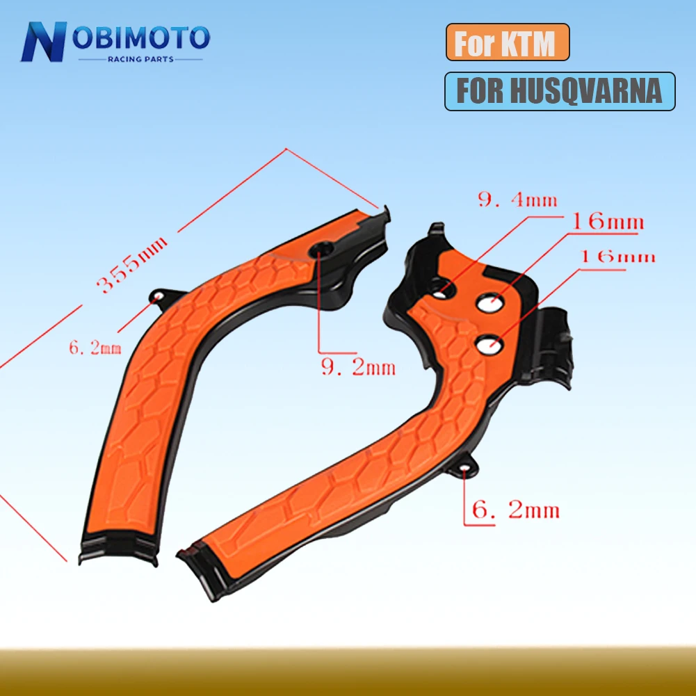 NOBIMOTO-X-Grip Frame Guard Protection Cover For KTM SX SXF EXC EXC-F 125 250 300 350 450 For Husqvarn FC FE TE125-450 2016-2018