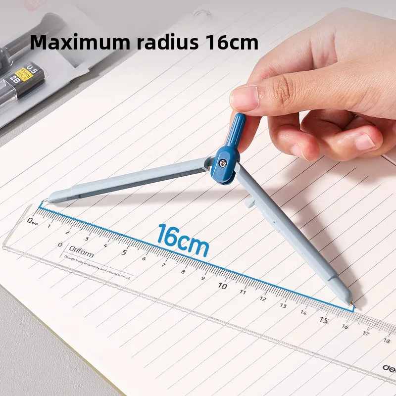 Metal Pen Type Compass Portable Student Math Geometry Teaching Exam Use Compass with Replaceable Lead Drawing Drafting Tool