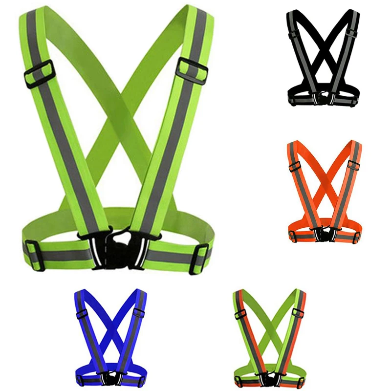 Adjustable Lightweight Elastic Reflective Vest for Outdoor Night Walking Biking Garden Gear Waterproof Running Safety Vests