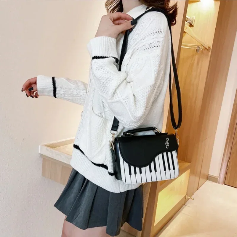 New piano design women's PU crossbody small square bag 2024 hot style high quality fashion tight cosmetic bag shoulder bag Bolsa