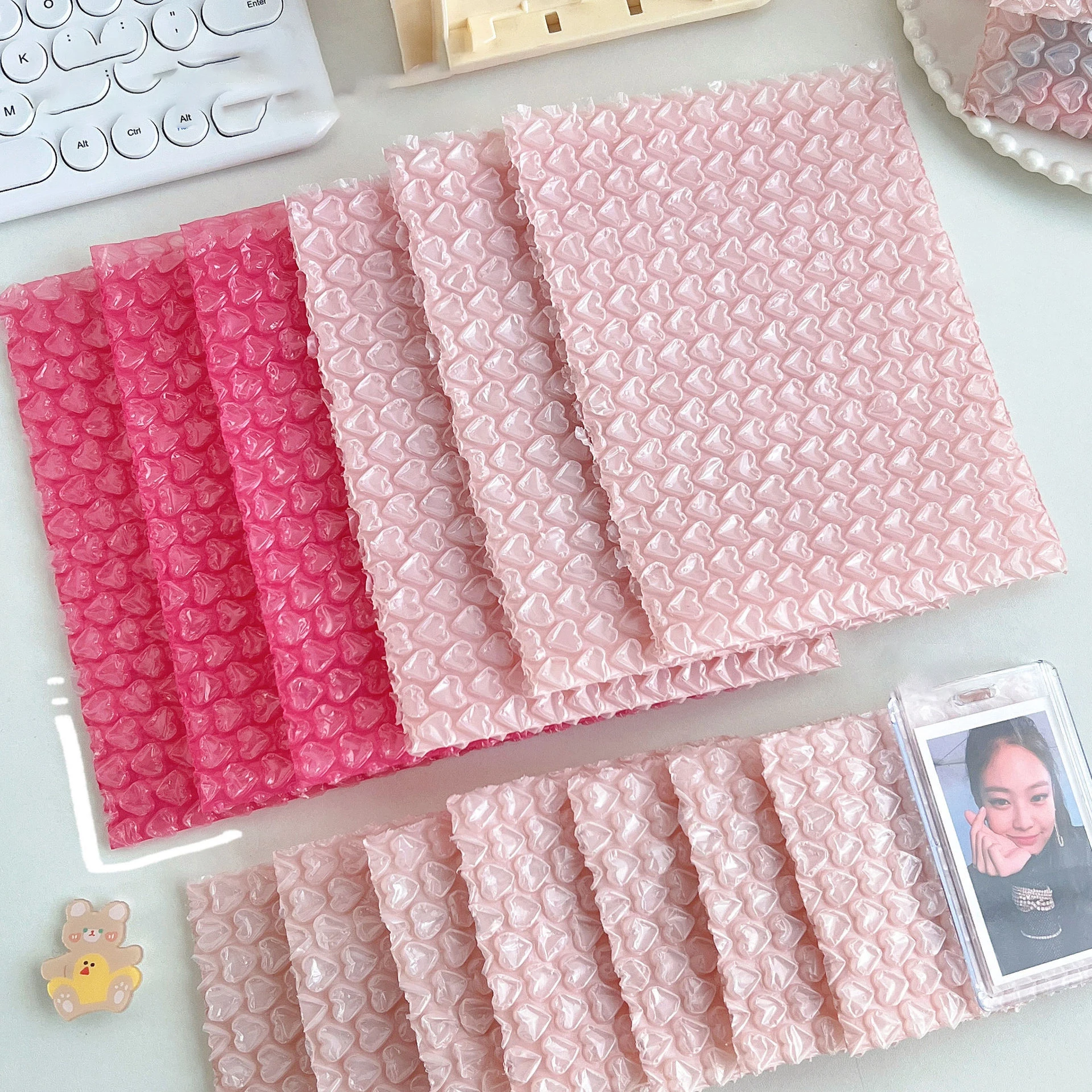 30pcs Pink Love Heart Shaped Bubble Padded Mailing Envelope Protective Wrap Plastic Bubble Envelope Shipping envelopes