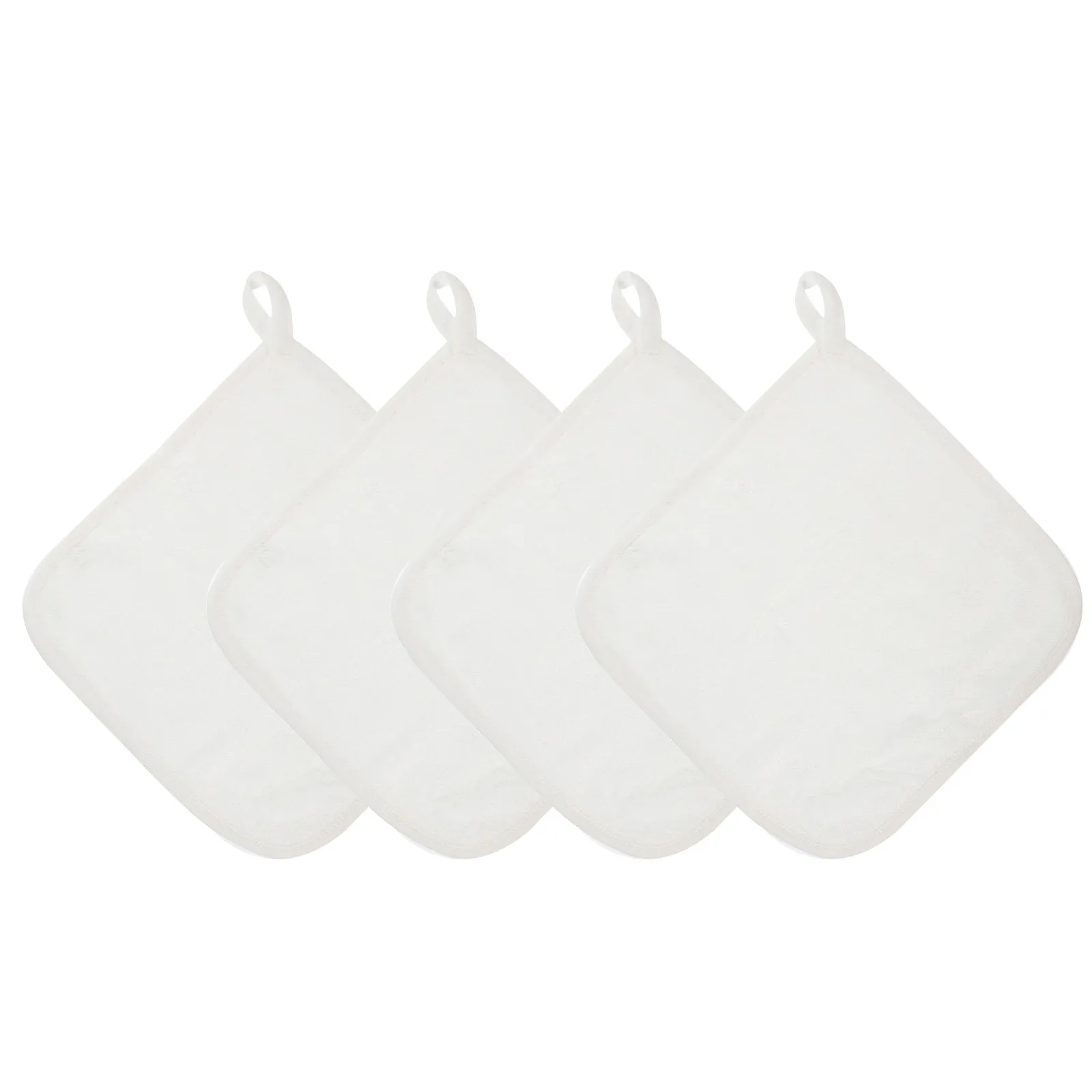 

4Pcs Baby Washcloths Newborn Face Towel Soft Absorbent Infant Bath Towel Safe for Sensitive Skin White Toddler Washcloths
