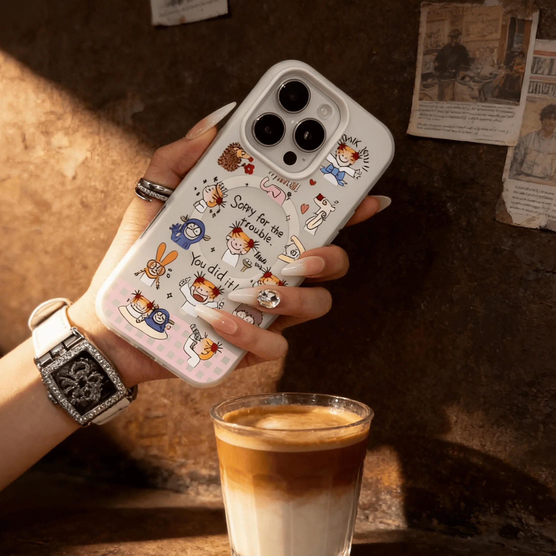 

Luxury 2 in 1 for Magsafe Case for iPhone 17 Air 16 15 14 13 12 11Pro Max Plus Magnetic Matte Bumper for Male Female Star Girls