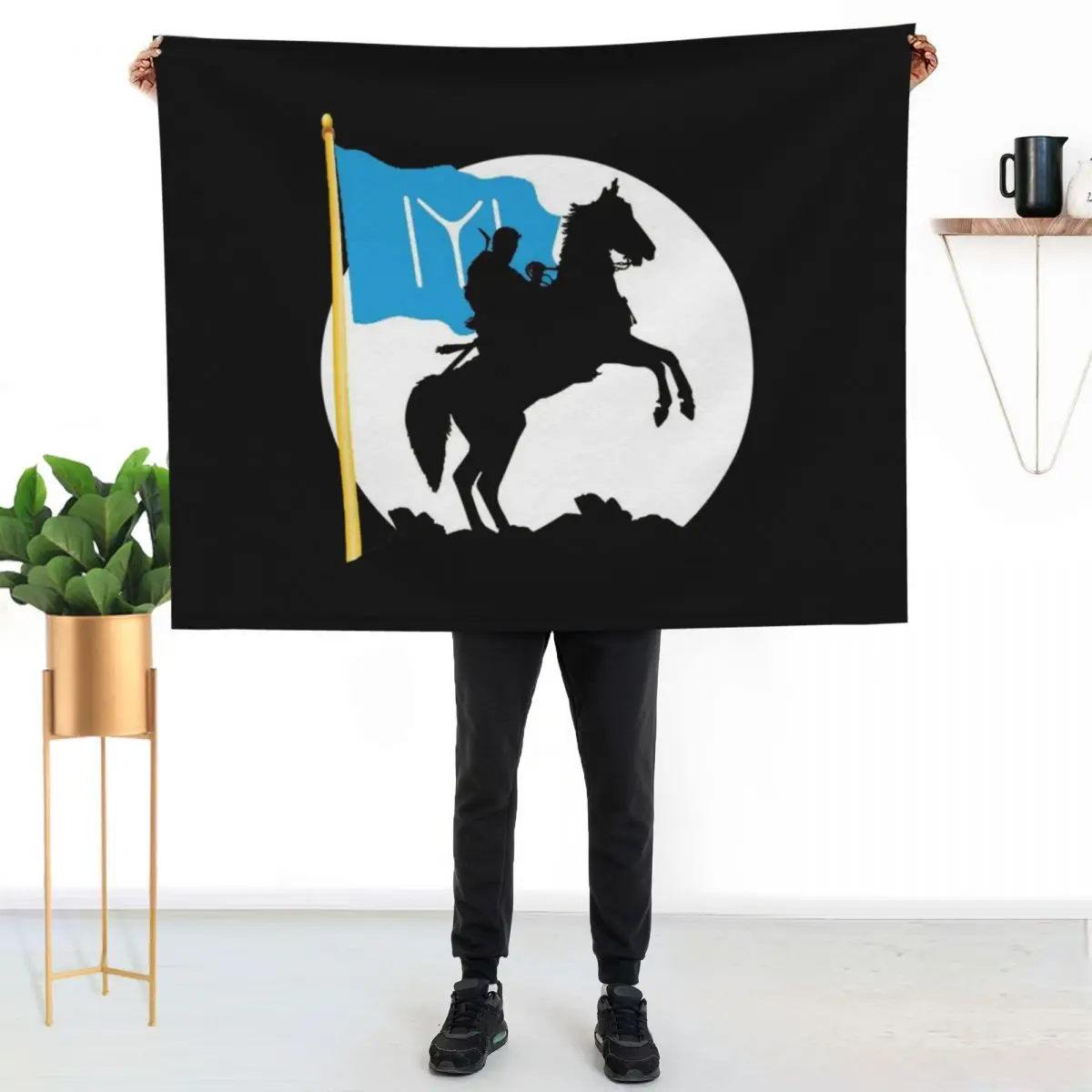 

Ertugrul Bey Knight Kayi Boyu IYI Flag Ottoman Empire Throw Blanket Cozy Light Blanket for Travel Camping Picnic
