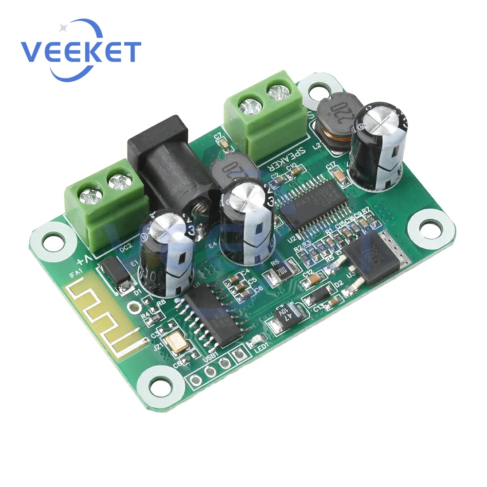DC 9-25V TPA3110 Bluetooth 5.4 Amplifier Board 30W Channel Digital Stereo Audio Power Amplifier Module Supports Tws Dual Stereo