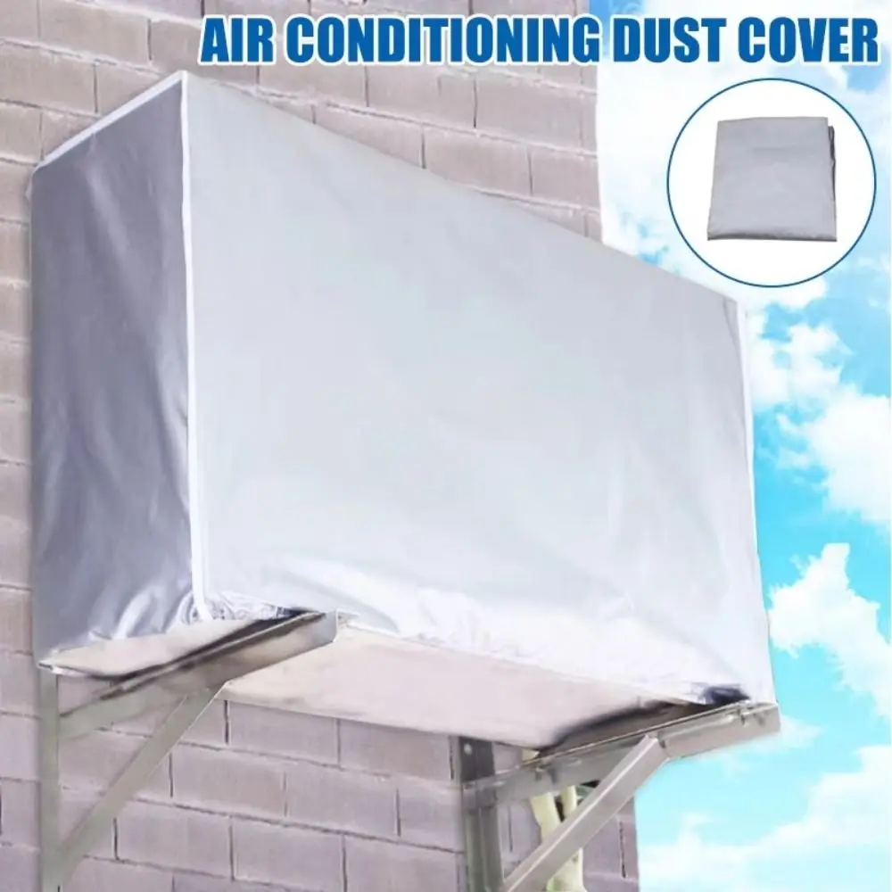 Heat-insulating Silver Air Conditioner Cover Multisize Air Conditioner Protective Waterproof Dust Cover Outdoor