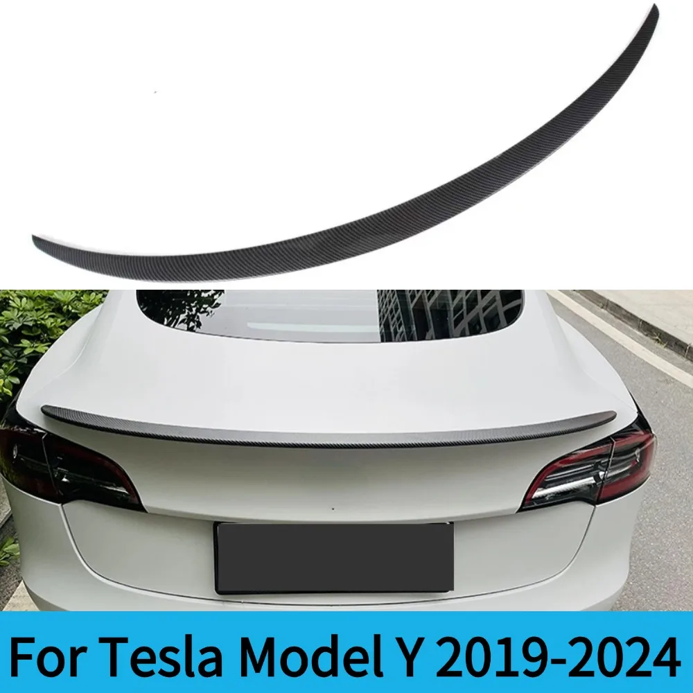 For  Tesla Model Y 2019-2024 ABS Rear Trunk Lip Spoiler Material Car Accessory Fit Rear Lip Spoiler